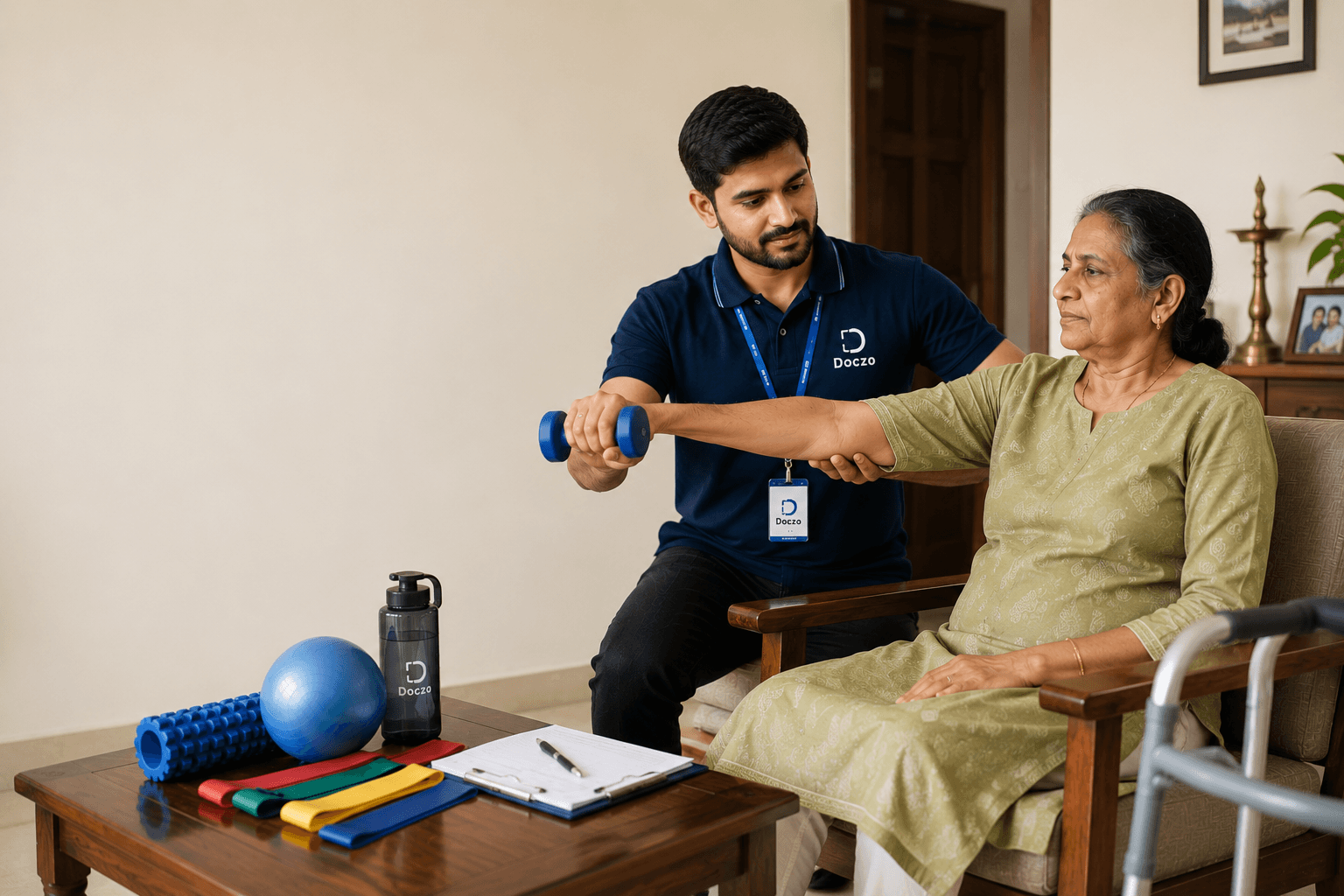 Doczo physiotherapist providing physiotherapy and rehabilitation at home in Chennai